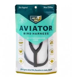 OXBOW AVIATOR PETTORINA MEDIUM PER PAPPAGALLI COLORE NERO -Negozio Di Animali aviator pettorina medium per pappagalli colore nero 3