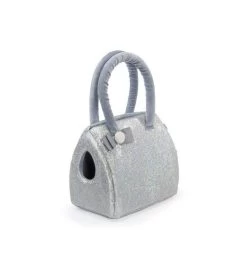 CAMON BORSA TRASPORTINO SILVER GLITTER