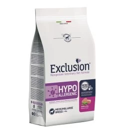 EXCLUSION DIET HYPOALLERGENIC MAIALE E PISELLI MEDIUM LARGE BREED