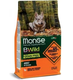 MONGE BWILD CROCCANTINI ALL BREEDS ADULT ANATRA CON PATATE