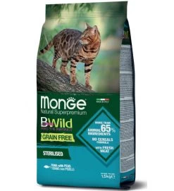 MONGE BWILD CROCCANTINI GATTO STERILIZZATO AL TONNO 1.5KG