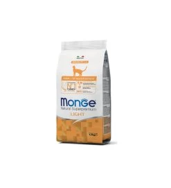 MONGE CROCCANTINI LIGHT GATTO ADULTO TACCHINO 1.5KG