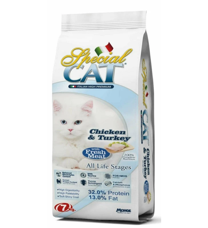 MONGE SPECIAL CAT CROCCANTINI POLLO E TACCHINO 7KG 3 MONGE SPECIAL CAT CROCCANTINI POLLO E TACCHINO 7KG