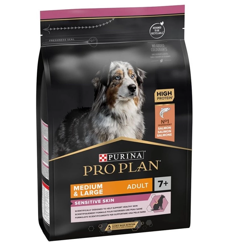 PURINA PRO PLAN PURINA ADULT MEDIUM LARGE 7+ SENSITIVE SKIN SALMONE 14KG 4 PURINA PRO PLAN PURINA ADULT MEDIUM LARGE 7+ SENSITIVE SKIN SALMONE 14KG - immagine 2